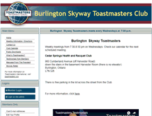 Tablet Screenshot of burlingtonskywaytoastmasters.com